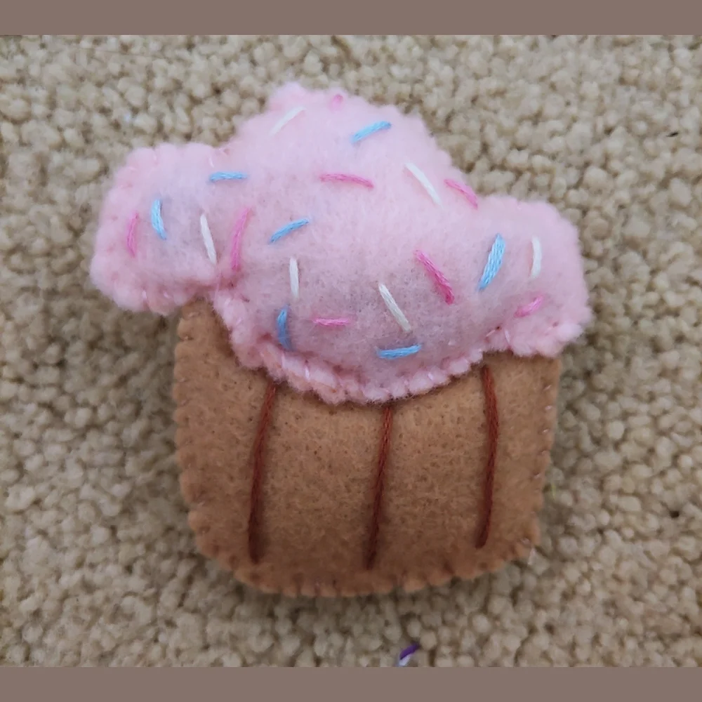 Pink Cupcake Cat Toy